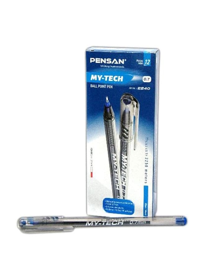 My Tech Ballpoint Pen Blue/Clear