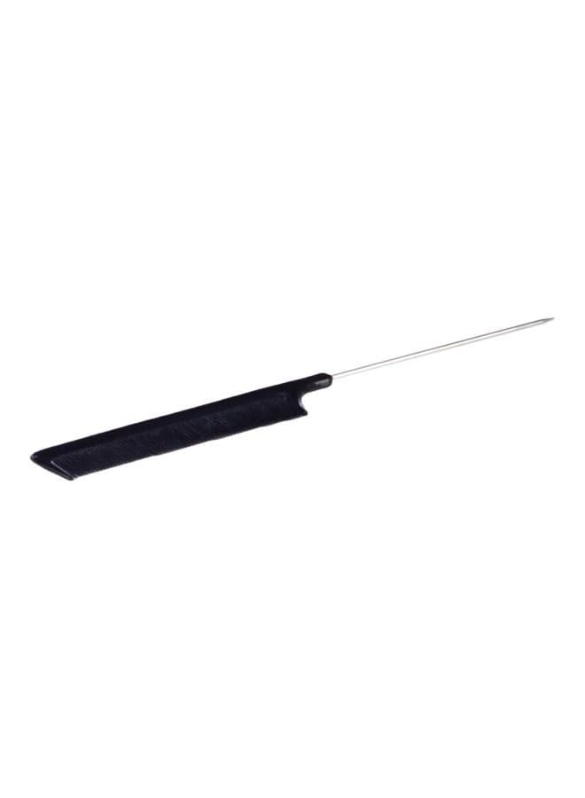 Hair Comb With Metallic Handle Black