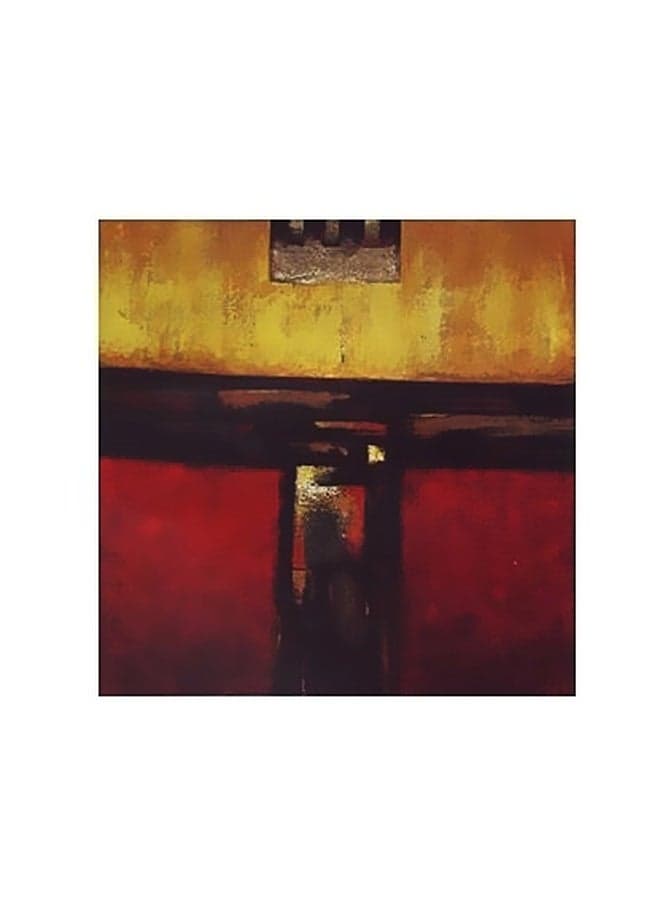 Decorative Wall Poster Red/Brown/Yellow 15x15cm Posters & Prints
