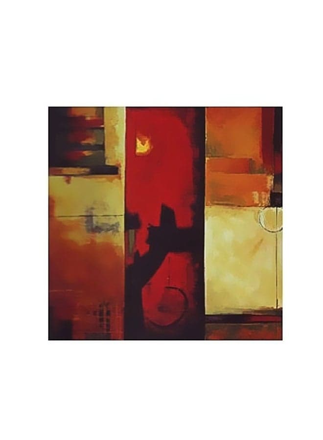 Decorative Wall Poster Red/Orange/Black 15x15cm Posters & Prints