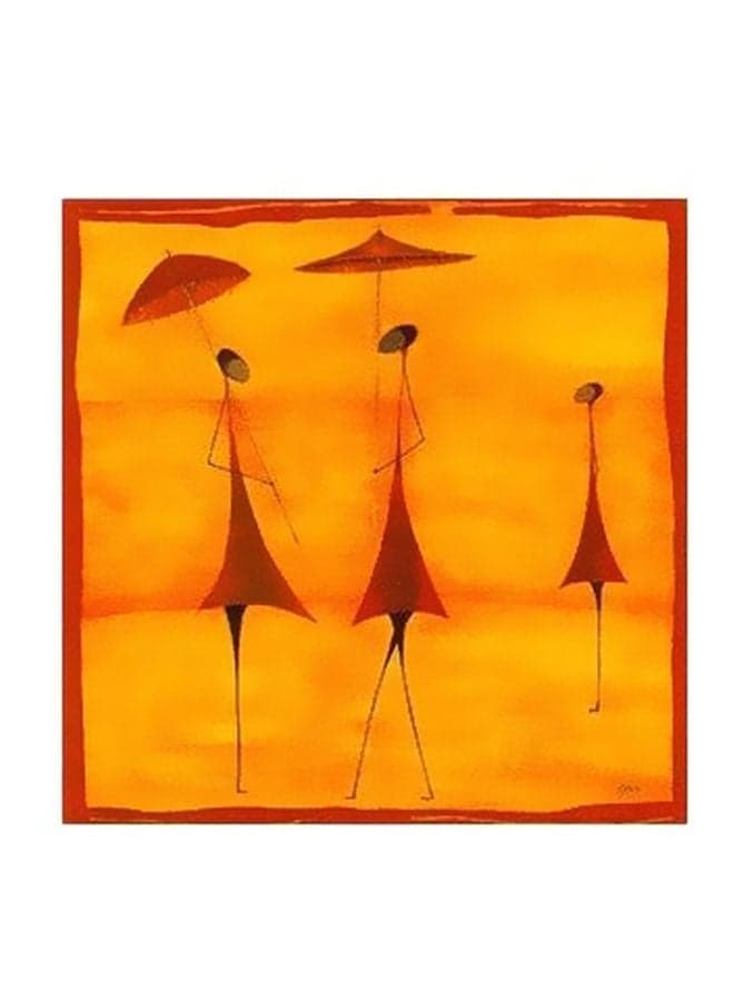 Decorative Wall Poster Yellow/Red 15x15cm Posters & Prints