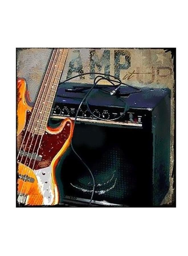Decorative Wall Poster Black/Red/Yellow 15x15cm Posters & Prints