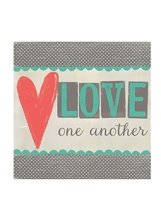 Decorative Wall Poster Red/Blue/Grey 15x15cm Posters & Prints