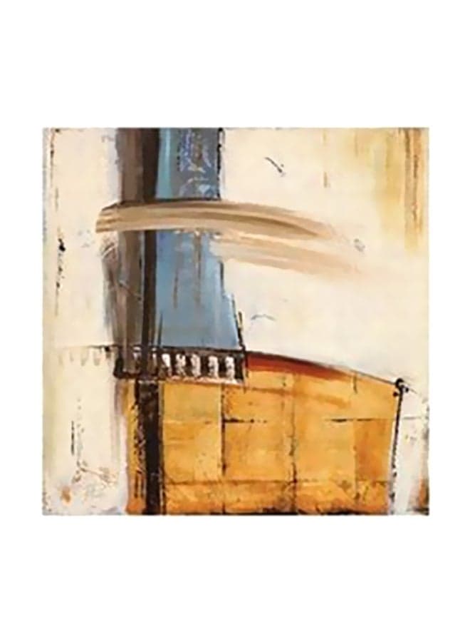 Decorative Wall Painting Beige/Yellow 15x15cm