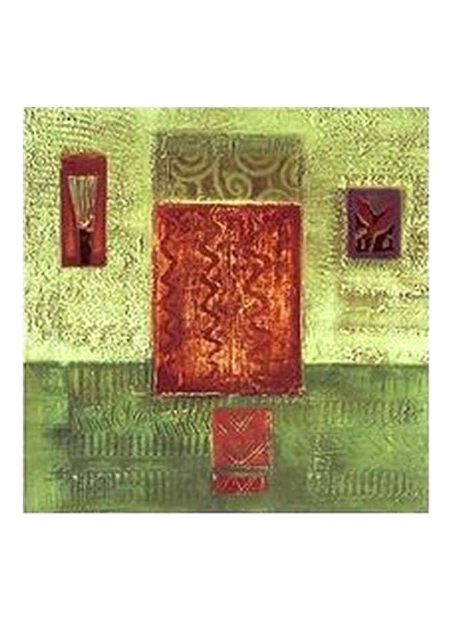 Decorative Wall Poster Green/Brown 15x15cm Posters & Prints