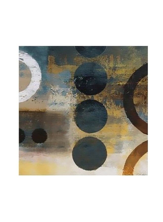 Decorative Wall Painting Black/Yellow/White 15x15cm
