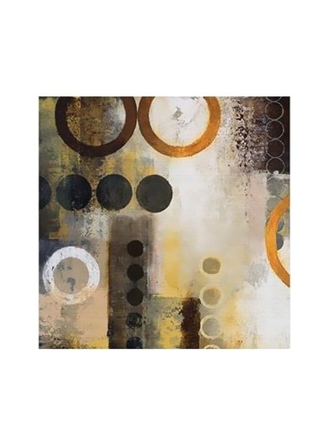 Decorative Wall Painting Beige/Brown/Yellow 15x15cm