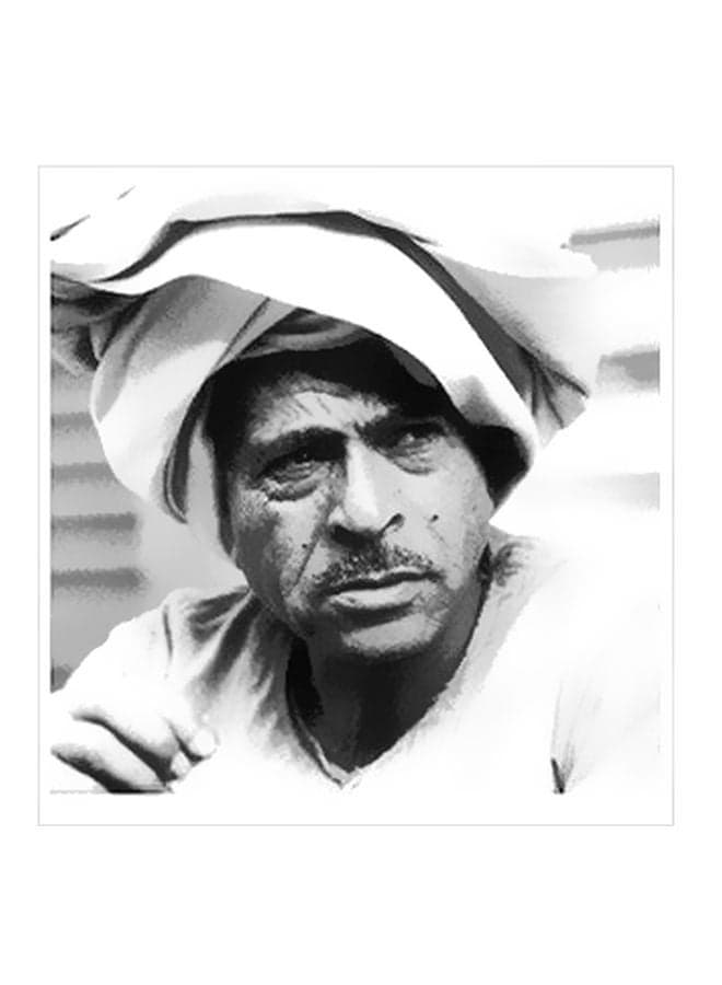 Decorative Wall Poster White/Black 15x15cm Posters & Prints