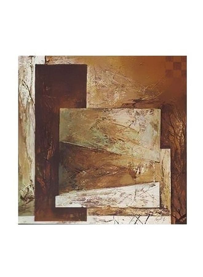 Decorative Wall Painting Beige/Brown 15x15cm