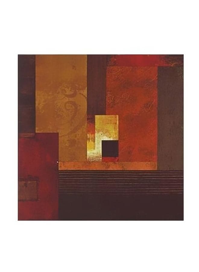Decorative Wall Painting Brown/Beige/Orange 15x15cm