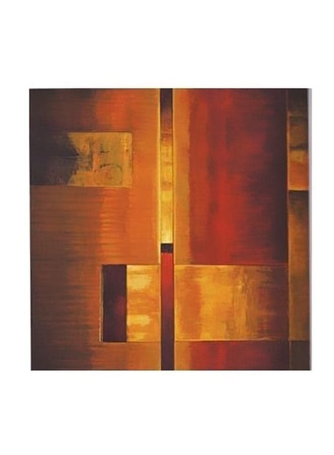 Decorative Wall Painting Brown/Orange 15x15cm