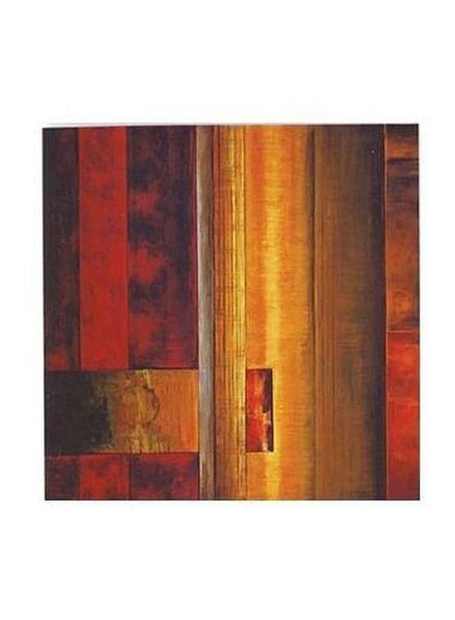 Decorative Wall Painting Brown/Yellow/Red 15x15cm