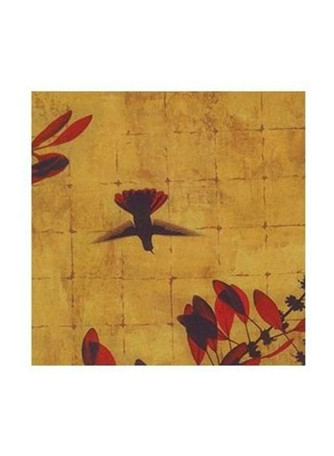 Decorative Wall Painting Beige/Red/Black 15x15cm