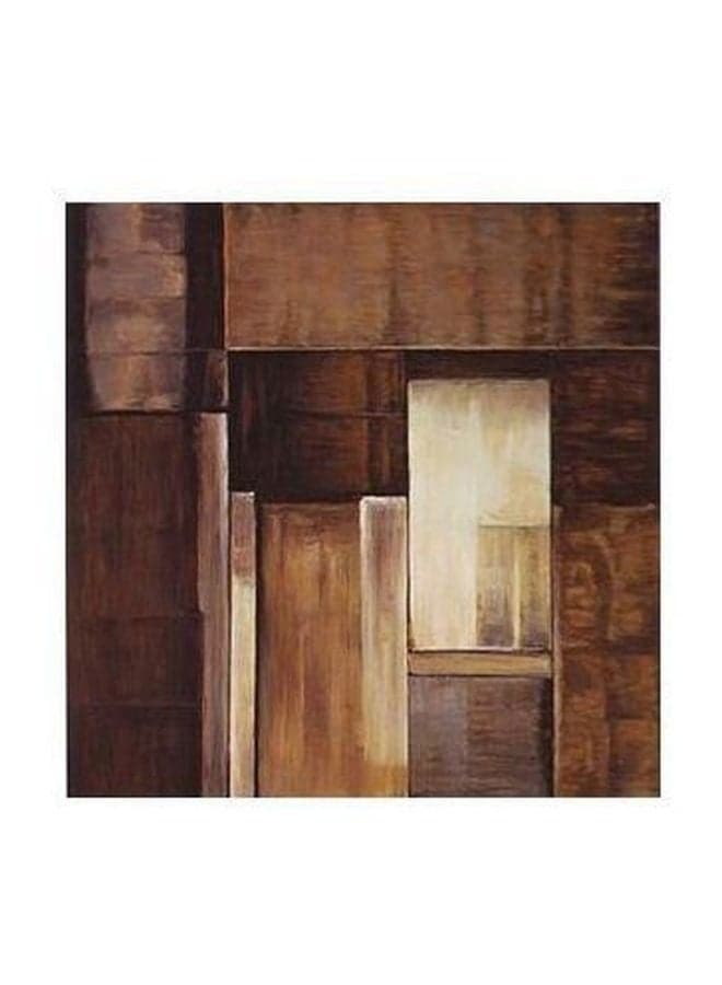 Decorative Wall Painting Brown/Beige/White 15x15cm