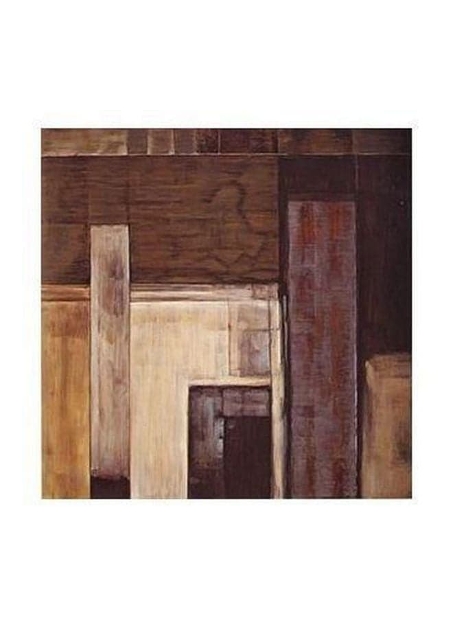 Decorative Wall Painting Brown/Beige 15x15cm