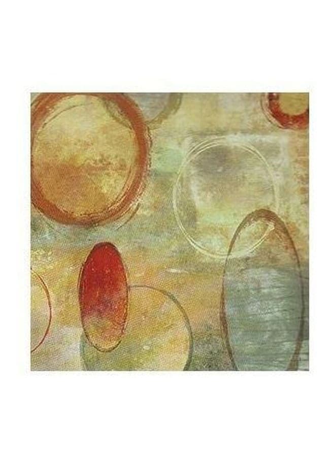 Decorative Wall Painting Beige/Red/Green 15x15cm
