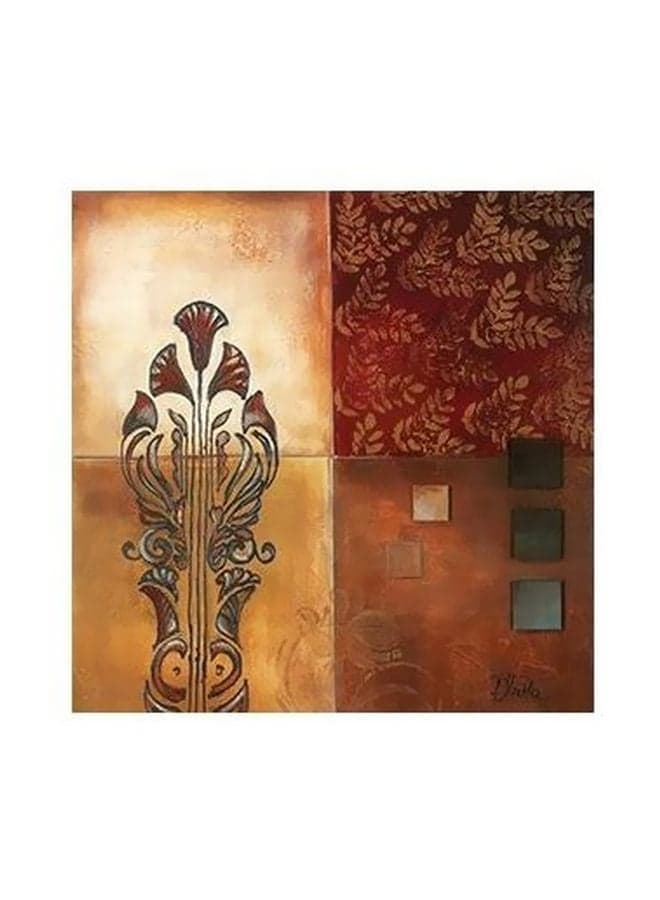 Decorative Wall Painting Beige/Brown/Black 15x15cm