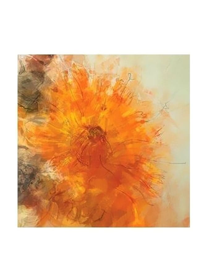 Decorative Wall Painting Orange/Brown 15x15cm
