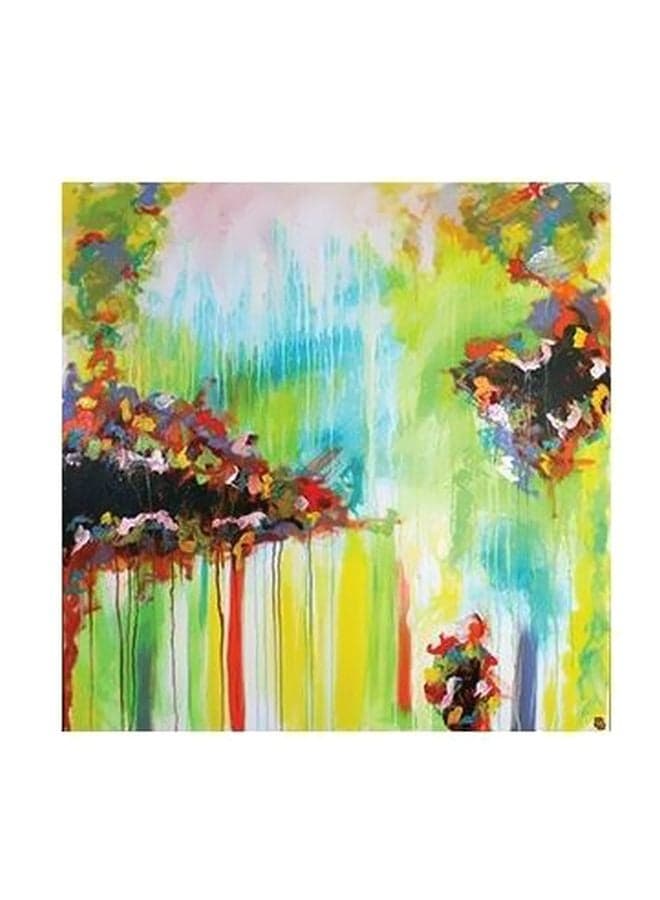 Decorative Wall Poster Green/Blue/Yellow 15×15cm Posters & Prints