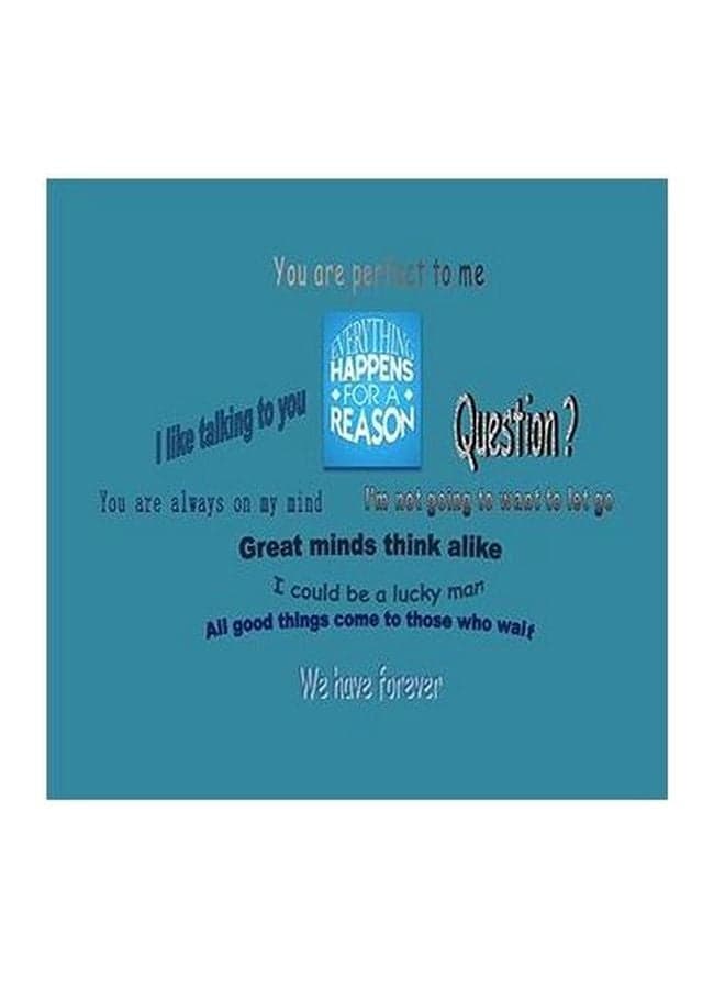 Decorative Wall Poster Blue/Black/White 15x15cm Posters & Prints
