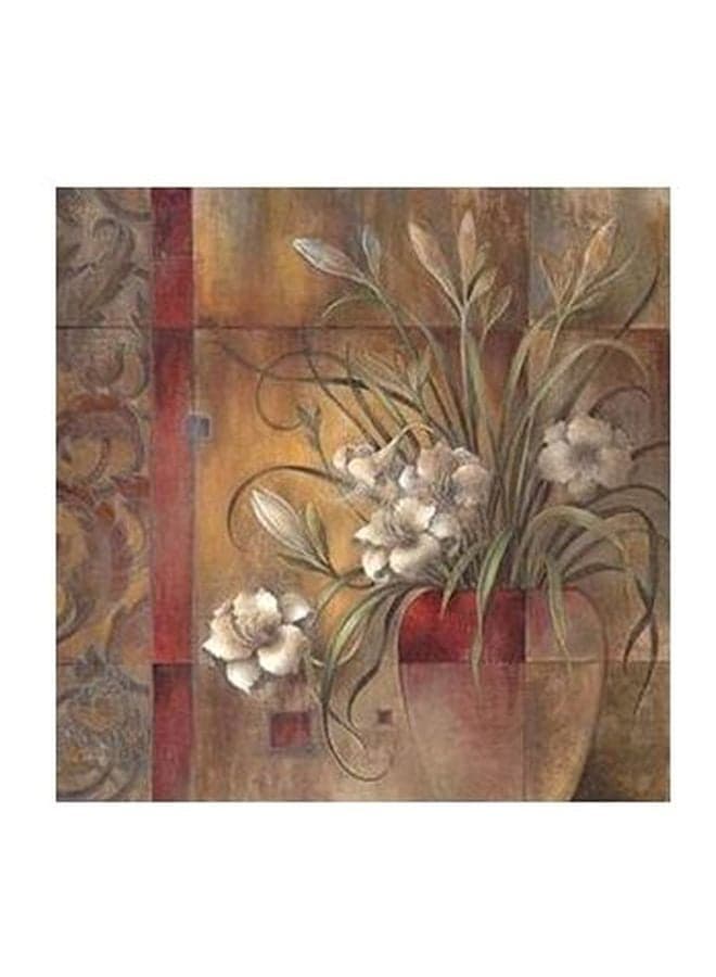 Decorative Wall Painting Brown/Beige 15x15cm