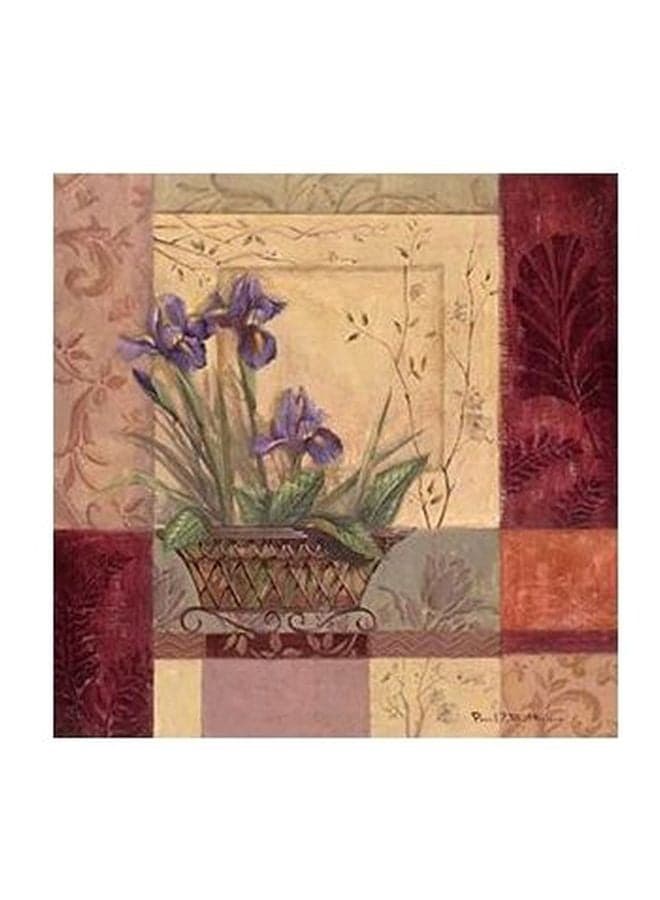 Decorative Wall Painting Red/Brown/Beige 15x15cm