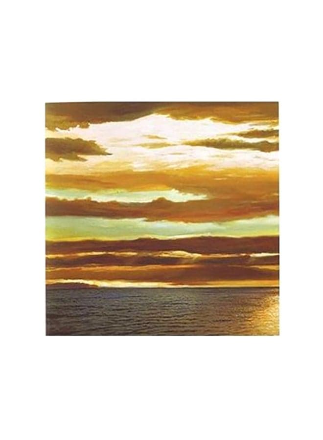 Decorative Wall Poster Yellow/Brown/Grey 15x15cm Posters & Prints
