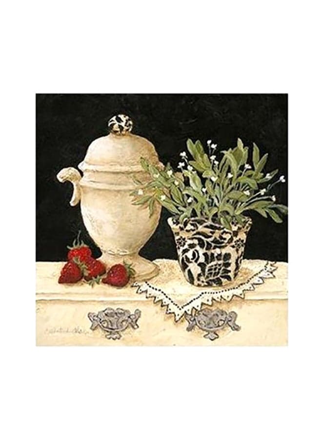 Decorative Wall Poster Black/Beige/Green 15x15cm Posters & Prints