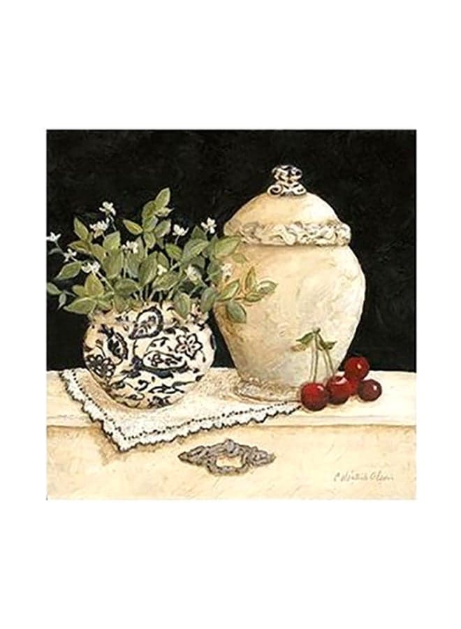Decorative Wall Poster Beige/Black/Green 15x15cm Posters & Prints