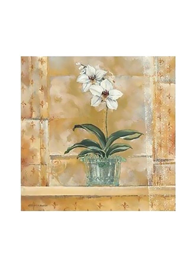 Decorative Wall Poster Beige/Green/White 15x15cm Posters & Prints