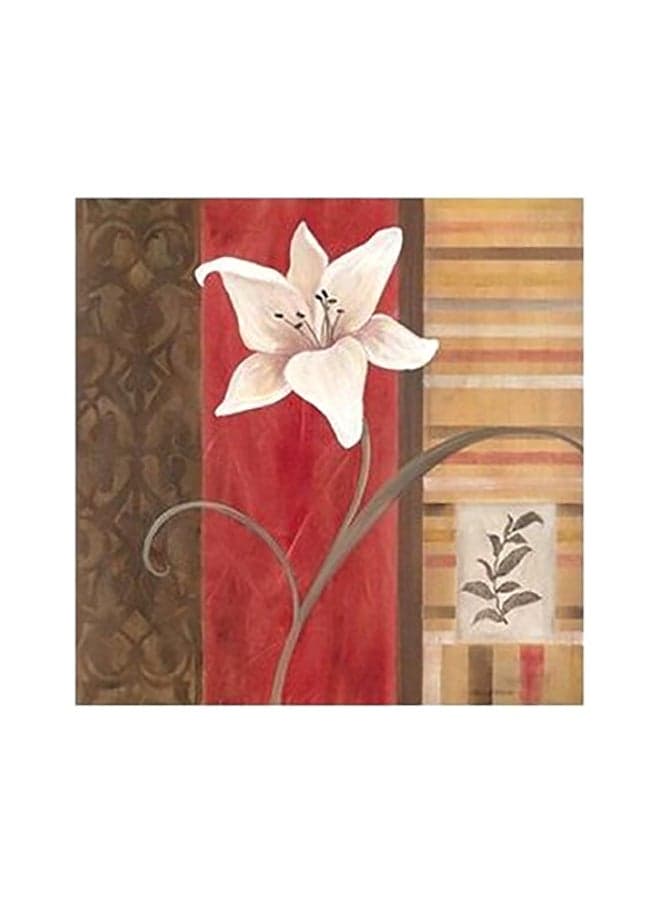 Decorative Wall Painting Red/Brown/White 15x15cm