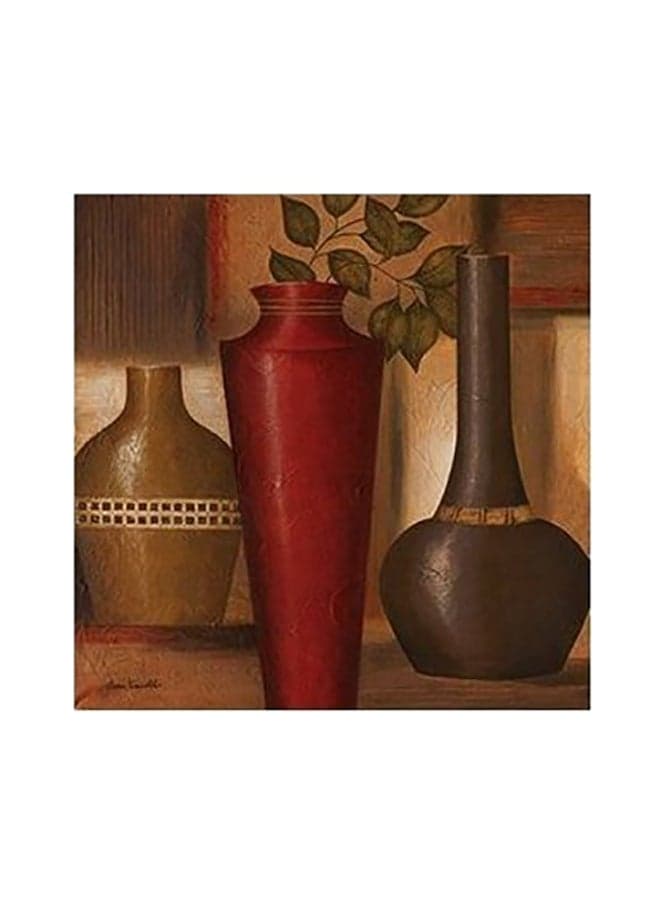 Decorative Wall Poster Red/Brown/Beige 15x15cm Posters & Prints