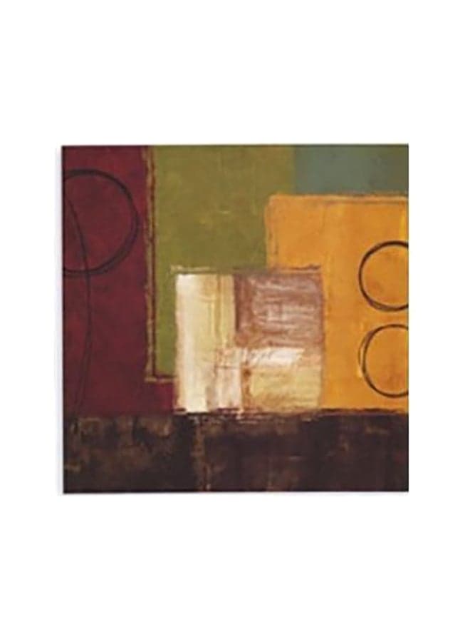 Decorative Wall Painting Green/Red/Black 15x15cm