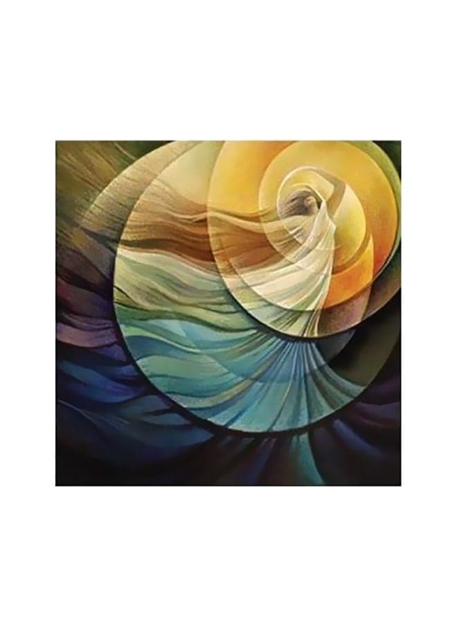 Abstract Patterned Decorative Wall Art Green/Yellow/Grey 15x15cm Other Wall Art
