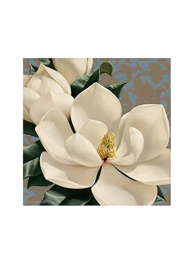 Floral Printed Decorative Wall Art White/Green 15x15cm Other Wall Art