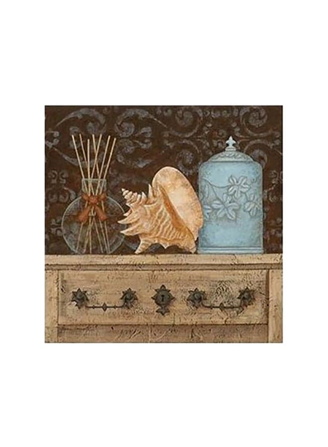 Decorative Wall Painting Beige/Brown/Blue 15x15cm