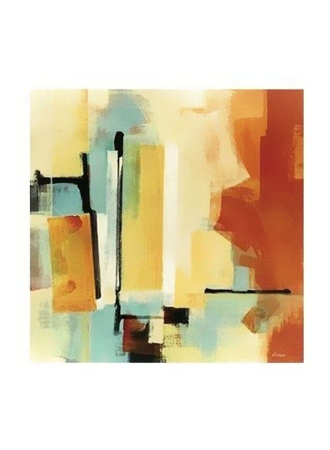 Decorative Wall Poster Orange/Beige/Black 15x15cm Posters & Prints