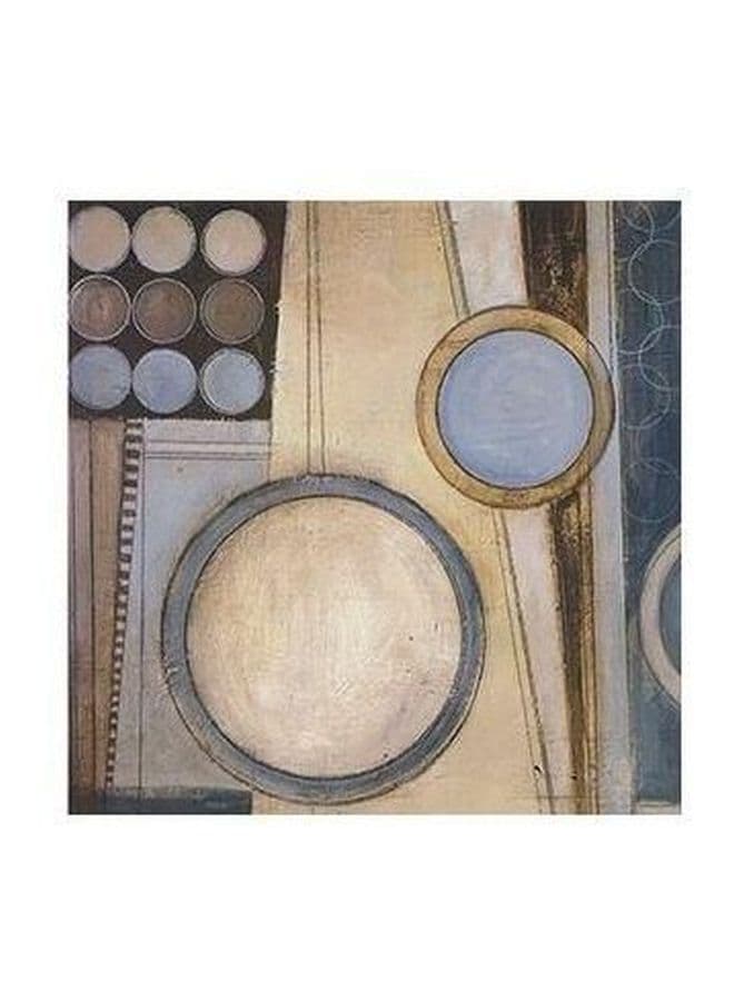 Decorative Wall Painting Beige/Blue/Grey 15x15cm