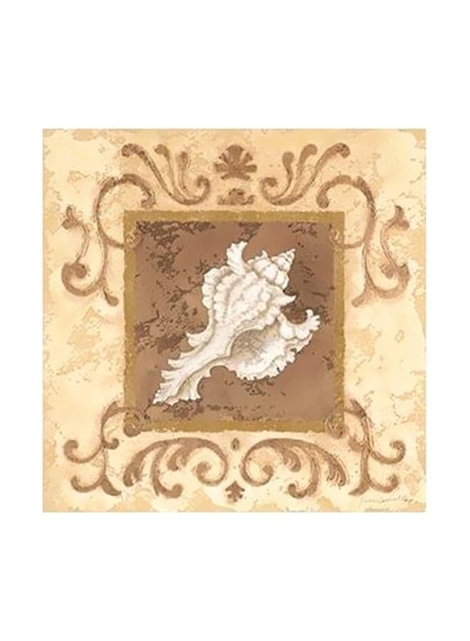 Decorative Wall Painting Brown/White 15x15cm