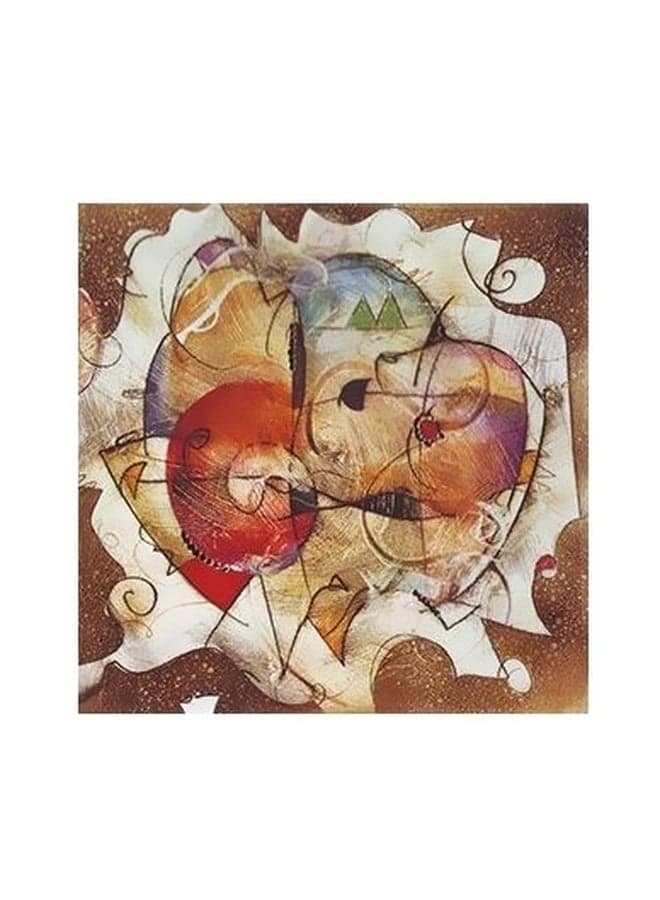 Decorative Wall Poster White/Purple/Green 15x15cm Posters & Prints
