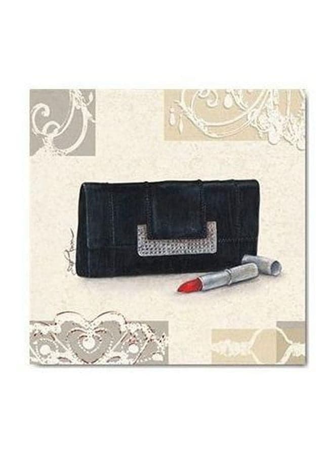 Decorative Wall Poster Beige/Black/Red 15x15cm Posters & Prints