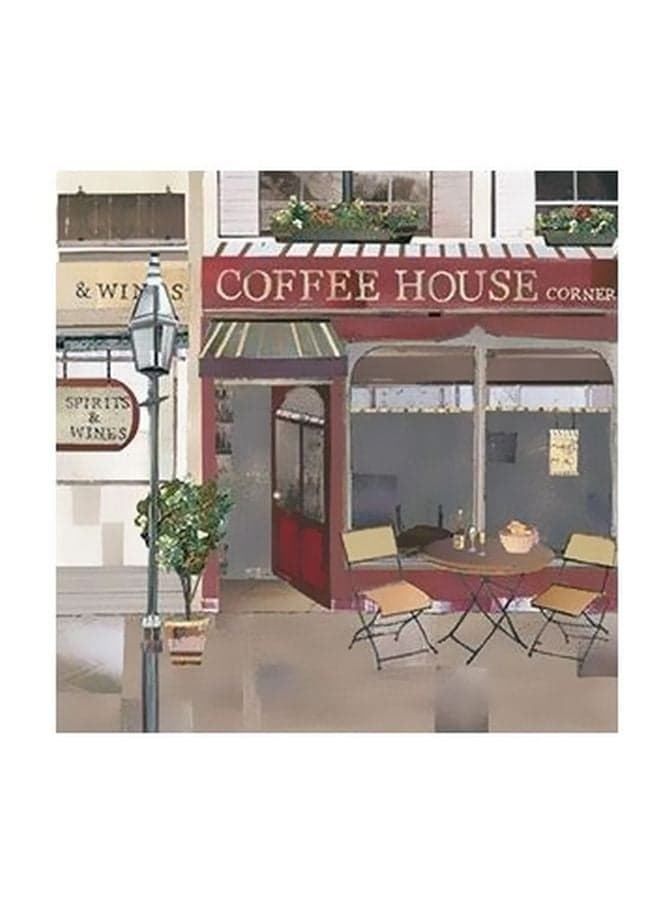 Decorative Wall Poster Red/Grey/Brown 15x15cm Posters & Prints