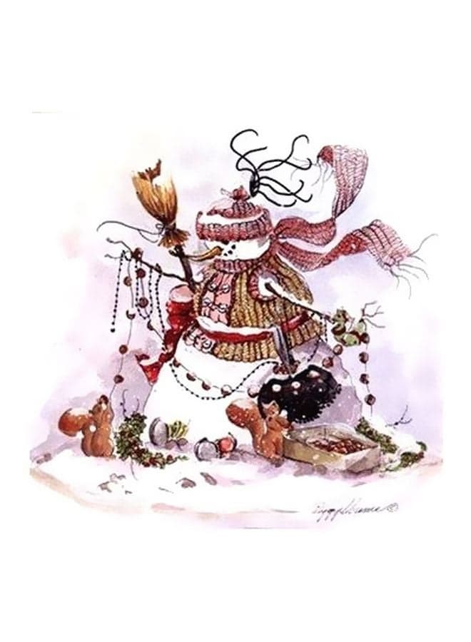 Decorative Wall Poster White/Red/Black 15x15cm Posters & Prints