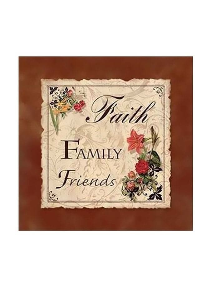 Decorative Wall Poster Brown/White/Pink 15x15cm Posters & Prints