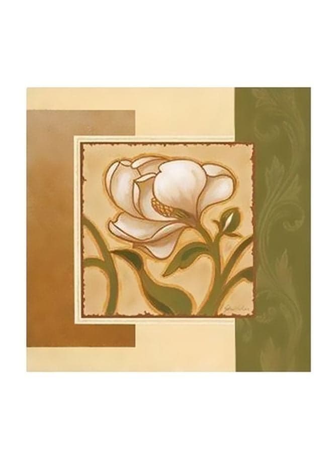 Decorative Wall Poster Green/Beige/White 15x15cm Posters & Prints