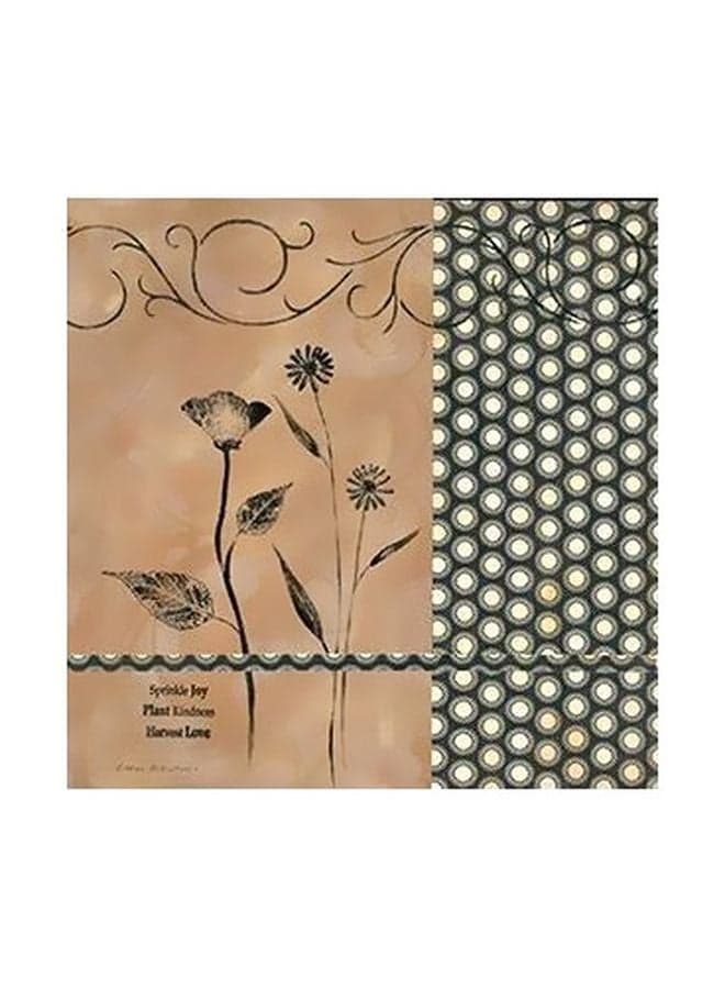 Decorative Wall Poster Beige/Black 15x15cm Posters & Prints