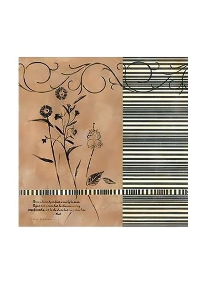 Decorative Wall Poster Beige/Black 15x15cm Posters & Prints