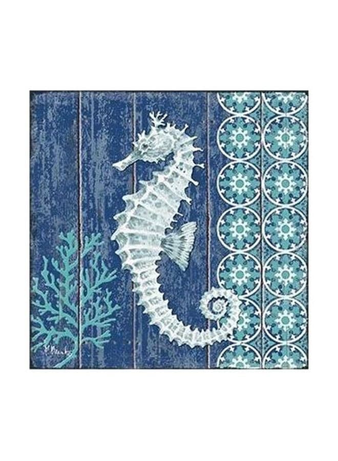 Decorative Wall Poster Blue/White 15x15cm Posters & Prints