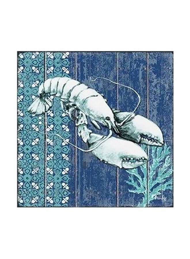 Decorative Wall Poster Blue/White/Green 15x15cm Posters & Prints
