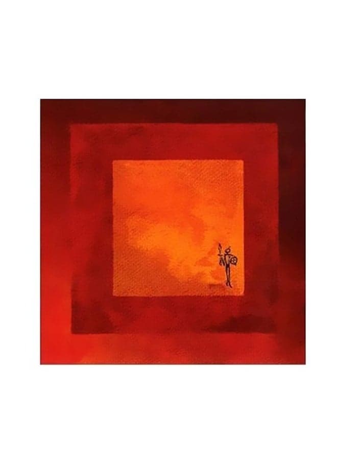 Decorative Wall Poster Red/Black/Orange 15x15cm Posters & Prints